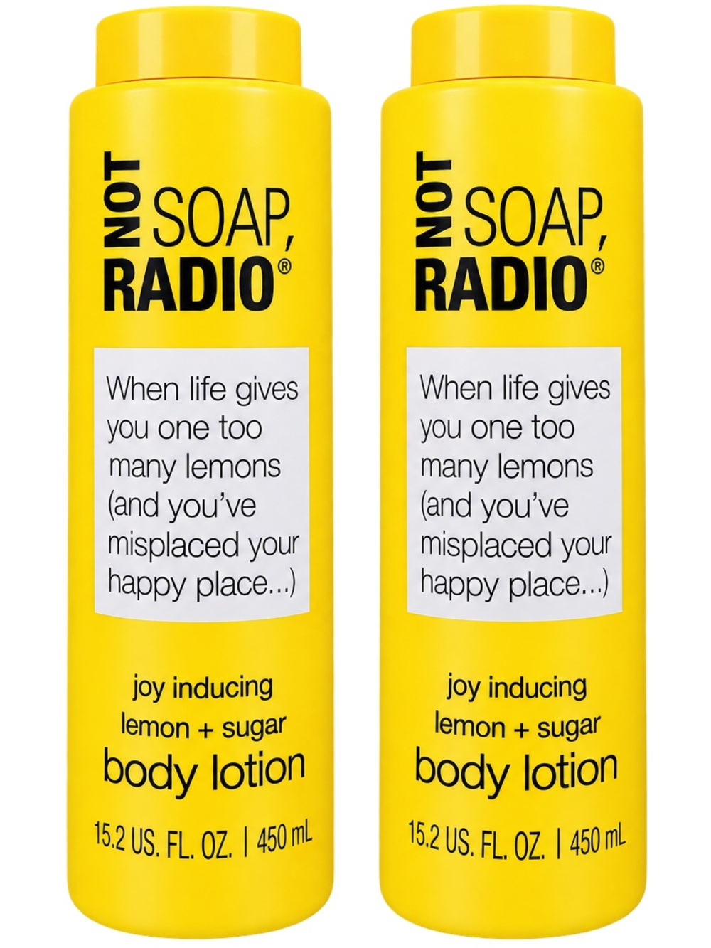 Not Soap Radio Lemon + Sugar Body Lotion 15.2 oz – Lot of 2
